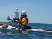 May: Johna's open-water kayak training in Rhode Island (photo by John Ozard)