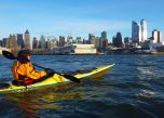 We paddle past Midtown Manhattan