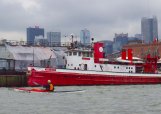 A splash of red: the fireboat John J. Harvey