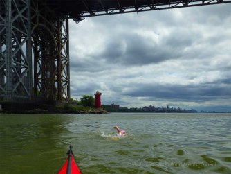 Finally out in the Hudson! Under the George Washington Bridge