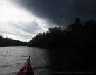 Out in broader waterways again... but the storm front overtakes us