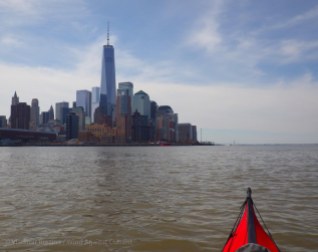We leave Pier 40 and paddle down the Hudson
