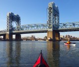 The we paddle up the Harlem River, under the other span of the Triborough