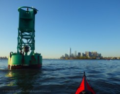 Green buoy and Manhattan